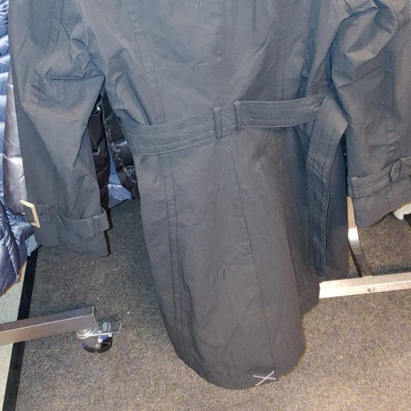 PENDLETON Women Waterproof Trench Coat Jacket W/ Belt A42--Black - Picture 9 of 11